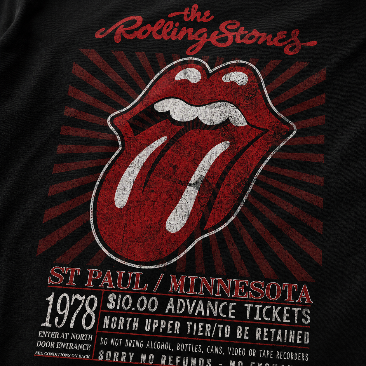 Remera - The Rolling Stones - Minnesota 1978